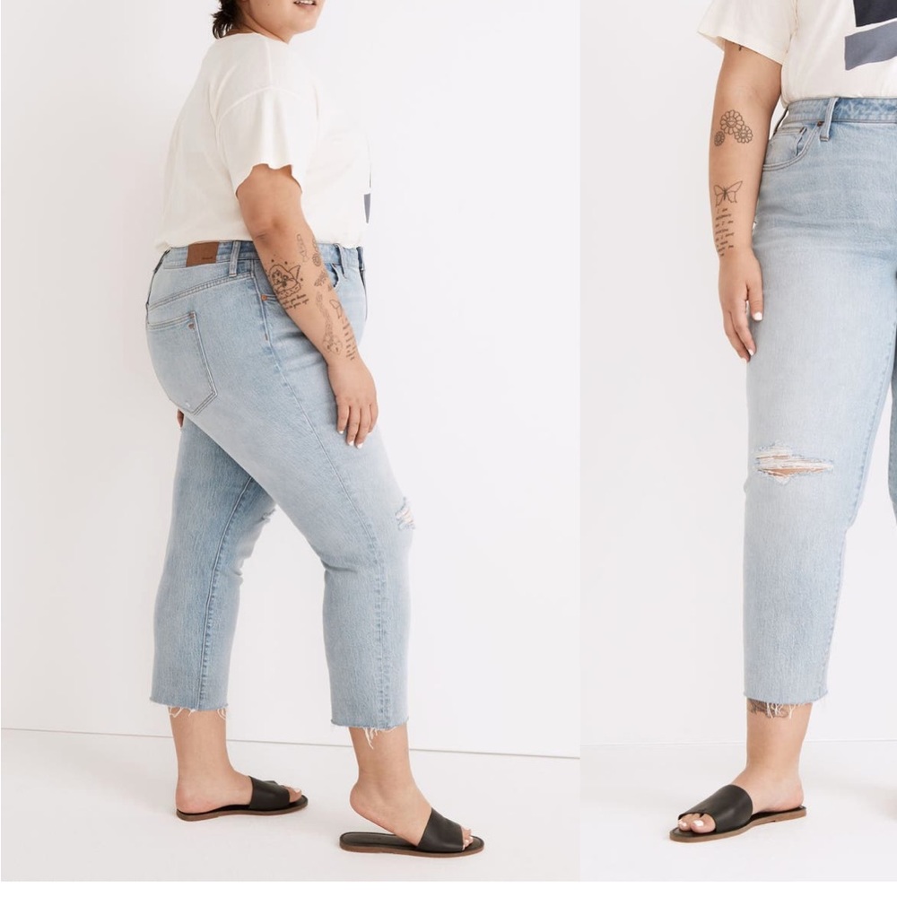 NWT Madewell Plus High Rise Slim Boyjean - Picture 4 of 15